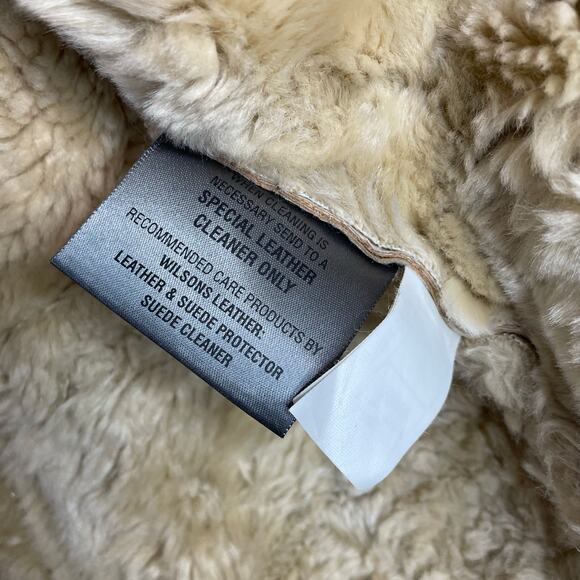 Wilsons Leather Suede Faux Shearling Fur Moto Jacket Boho Penny Lane Womens XL - Picture 13 of 17